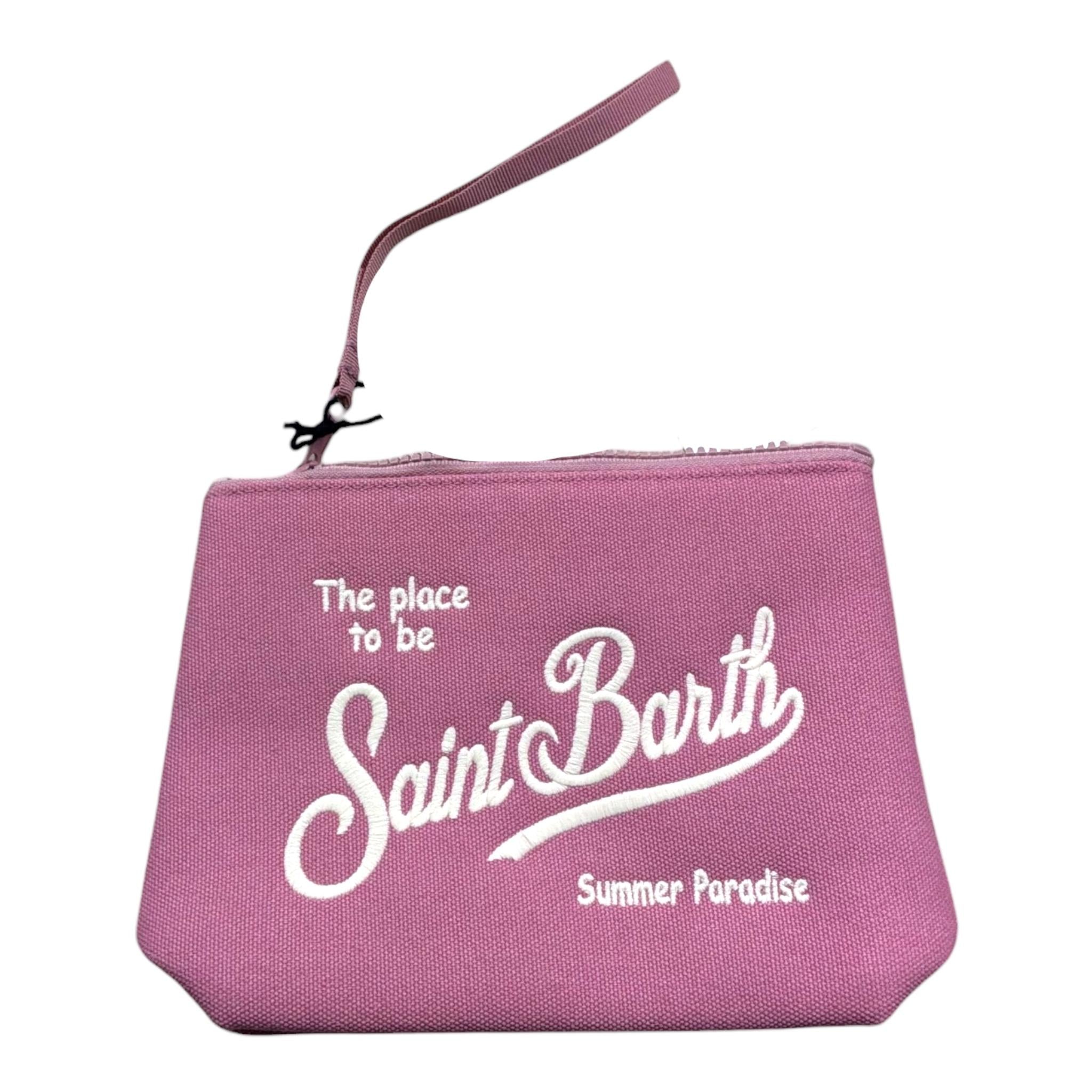 Saint Barth Pochette Tinta Unita con Stampa per Bambina ALINE ROSA SAINT BARTH 