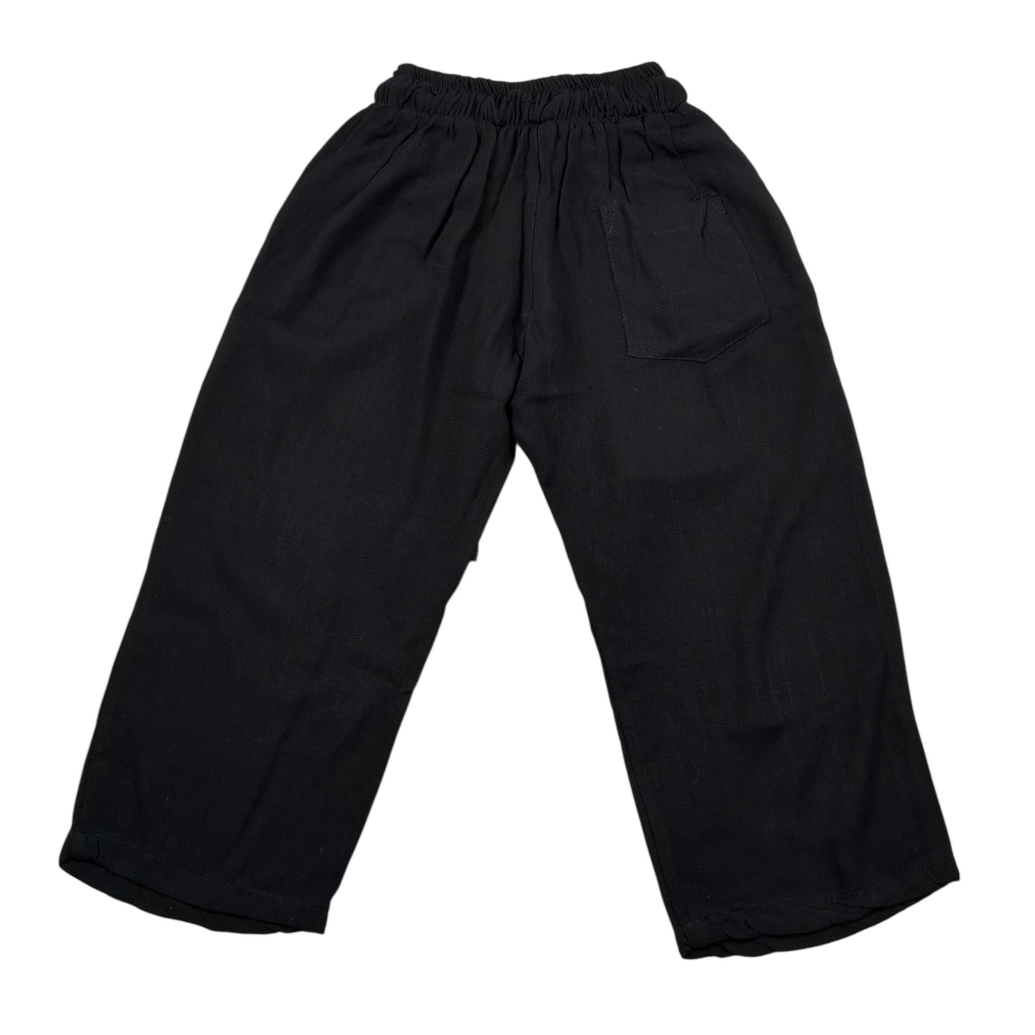 Louis Dieudonne' Pantalone Tinta Unita con Elastico In Vita per Bambino LDPA01X NERO LOUIS DIEUDONNE' 