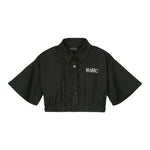 Marc Ellis Camicia Modello Crop Tinta Unita con Logo per Bambina JMJSH14110 NERO MARC ELLIS 