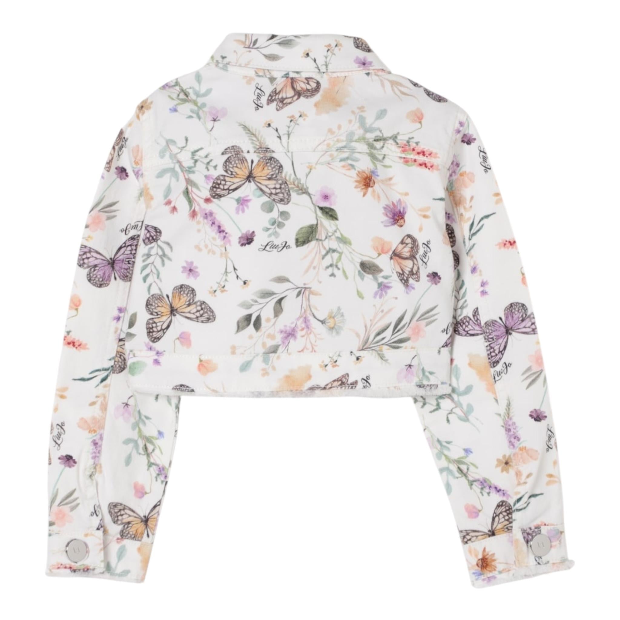 Liu Jo Giubbino Tinta Unita Stampa Fantasia Floreale per Bambina KA5059JX BIANCO LIU JO 