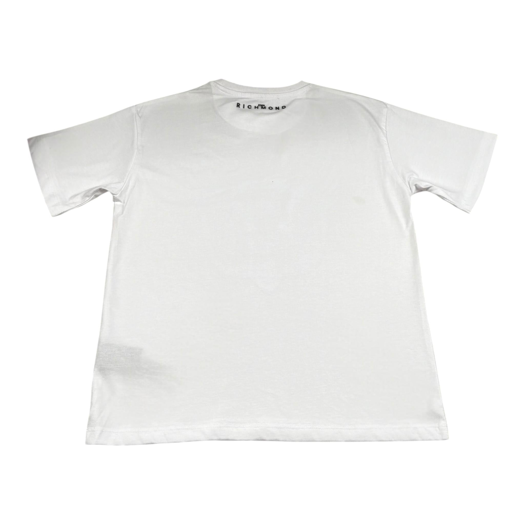 John Richmond T-Shirt Girocollo Tinta Unita con Stampa per Bambina RGP26190TS BIANCO JOHN RICHMOND 