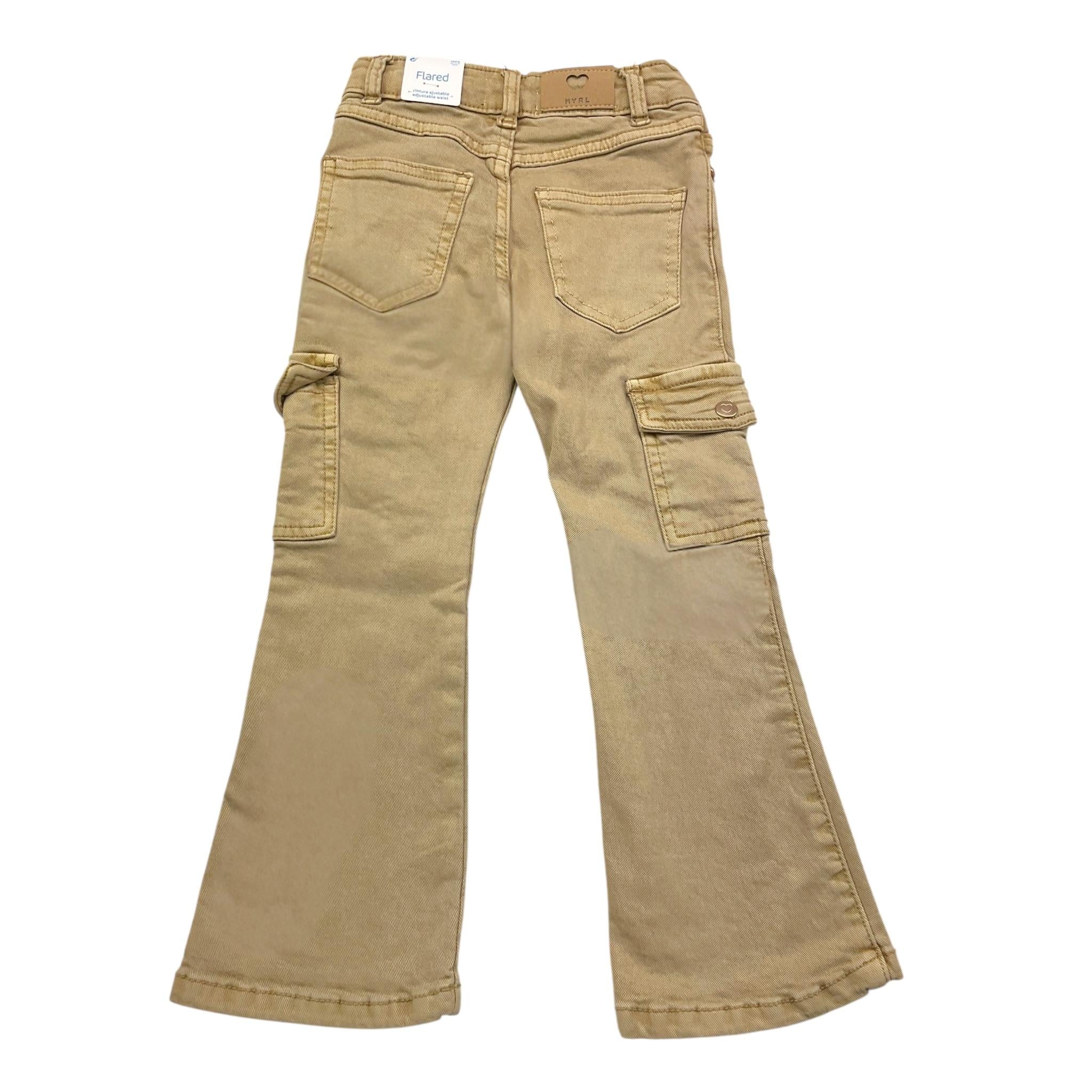 MAYORAL jeans tinta unita modello zampa Beige per Neonata 4543XN BEIGE MAYORAL 