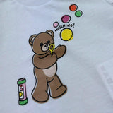 Moschino Completo 2 Pezzi T-Shirt-Bermuda Tinta Unita con Stampa per Neonata MUG01SS BIANCO MOSCHINO 