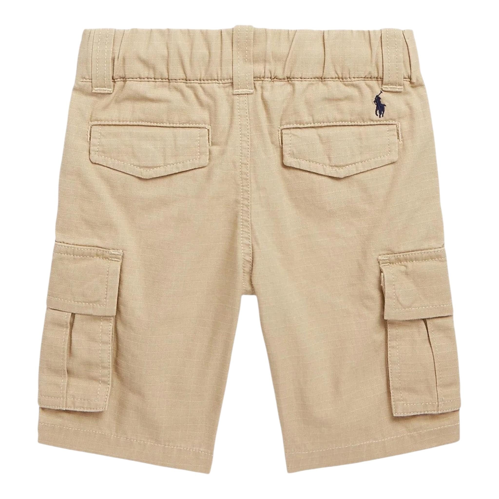 Ralph Lauren Bermuda Tinta Unita con Elastico In Vita per Neonato 23290155001N SABBIA RALPH LAUREN 