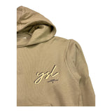 YES LONDON felpa chiusa con cappuccio tinta unita con logo Beige per Neonato JR5082N BEIGE YES LONDON 