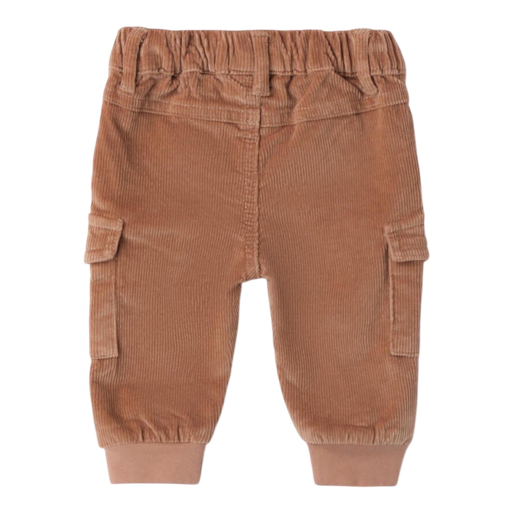 MINI BANDA pantalone in velluto tinta unita con elastico in vita Beige per Neonato A639 BEIGE MINI BANDA 