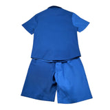 Daniele Alessandrini Completo 2 Pezzi Camicia-Bermuda Tinta Unita per Bambino 1236C00331 BLU DANIELE ALESSANDRINI 