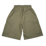 Please Bermuda In Felpa Tinta Unita per Bambino RE12042B72 VERDE PLEASE 