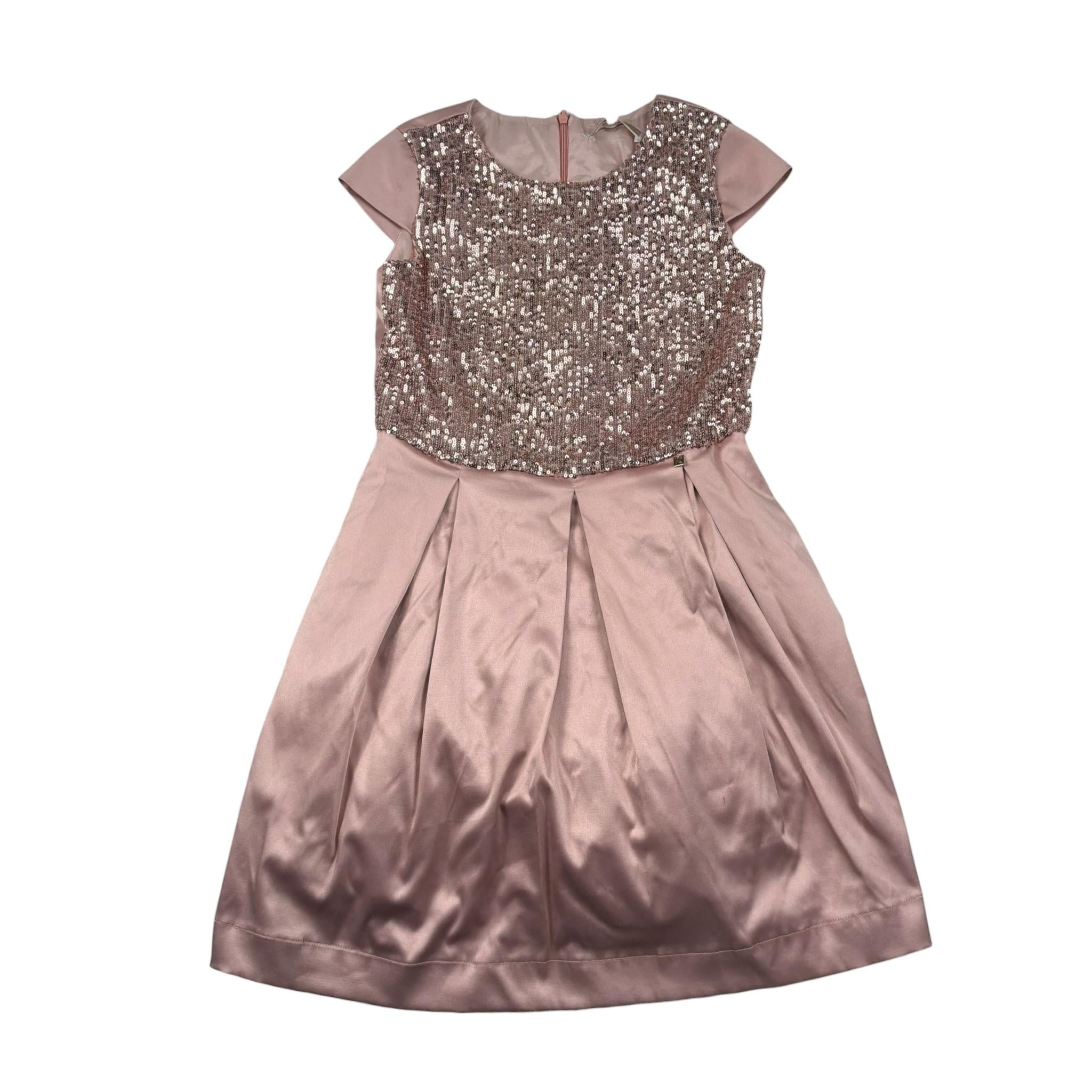 Kocca Abito Giromanica Tinta Unita con Paillettes per Bambina BIVAKI ROSA Kocca 