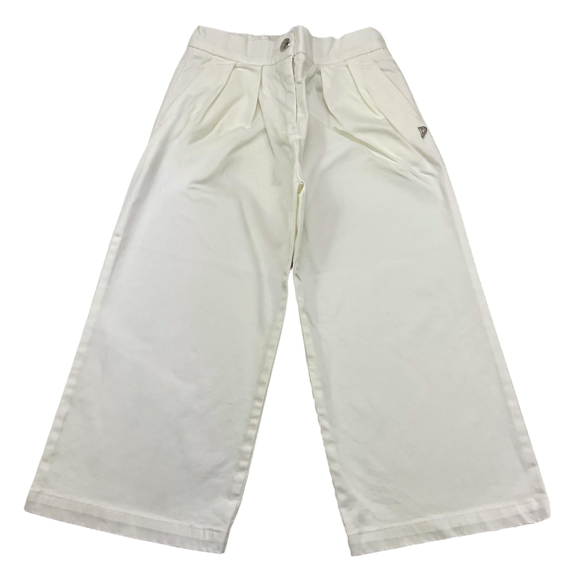 DONDUP pantalone a palazzo tinta unita Bianco per Bambina DFPA075 BIANCO DONDUP 