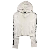 Balmain Maglia Tinta Unita Con Cappuccio E Maniche Logate Bianco Per Bambino