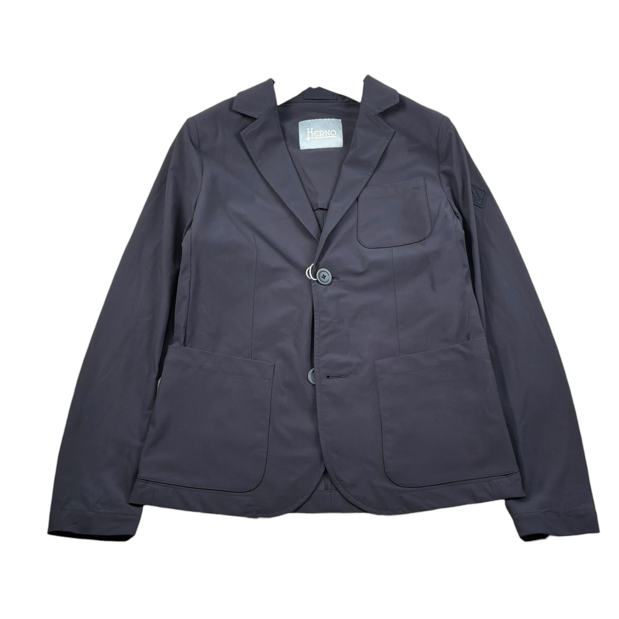 Herno Giacca Tinta Unita con Bottoni per Bambino GA00001 BLU HERNO 