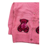 M+E' cardigan tinta unita con ricami Rosa per Neonata UE1014 ROSA M+E' 