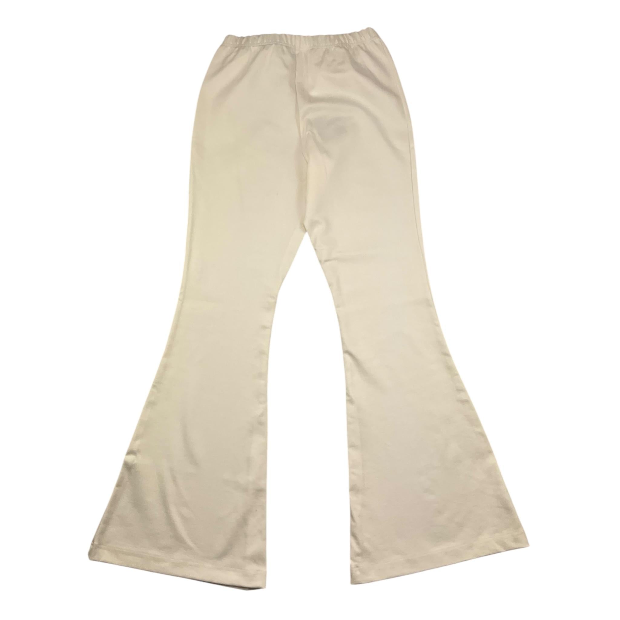 La Stupenderia Pantalone Tinta Unita Modello Zampa per Bambina TJPN72 PANNA LA STUPENDERIA 