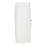 Balmain Gonna Tuta Tinta Unita con Bottoni per Bambina BV7A70 PANNA BALMAIN 