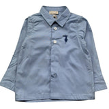 Trussardi Camicia Manica Lunga Tinta Unita con Logo per Neonato TIP26005CA AZZURRO TRUSSARDI 