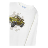 MAYORAL shirt girocollo tinta unita con stampa in contrasto Bianco per Bambino 4052J BIANCO MAYORAL 