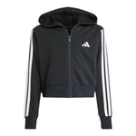 Adidas Felpa con Zip E Cappuccio Tintaunita per Bambina JJ0956 NERO Adidas 