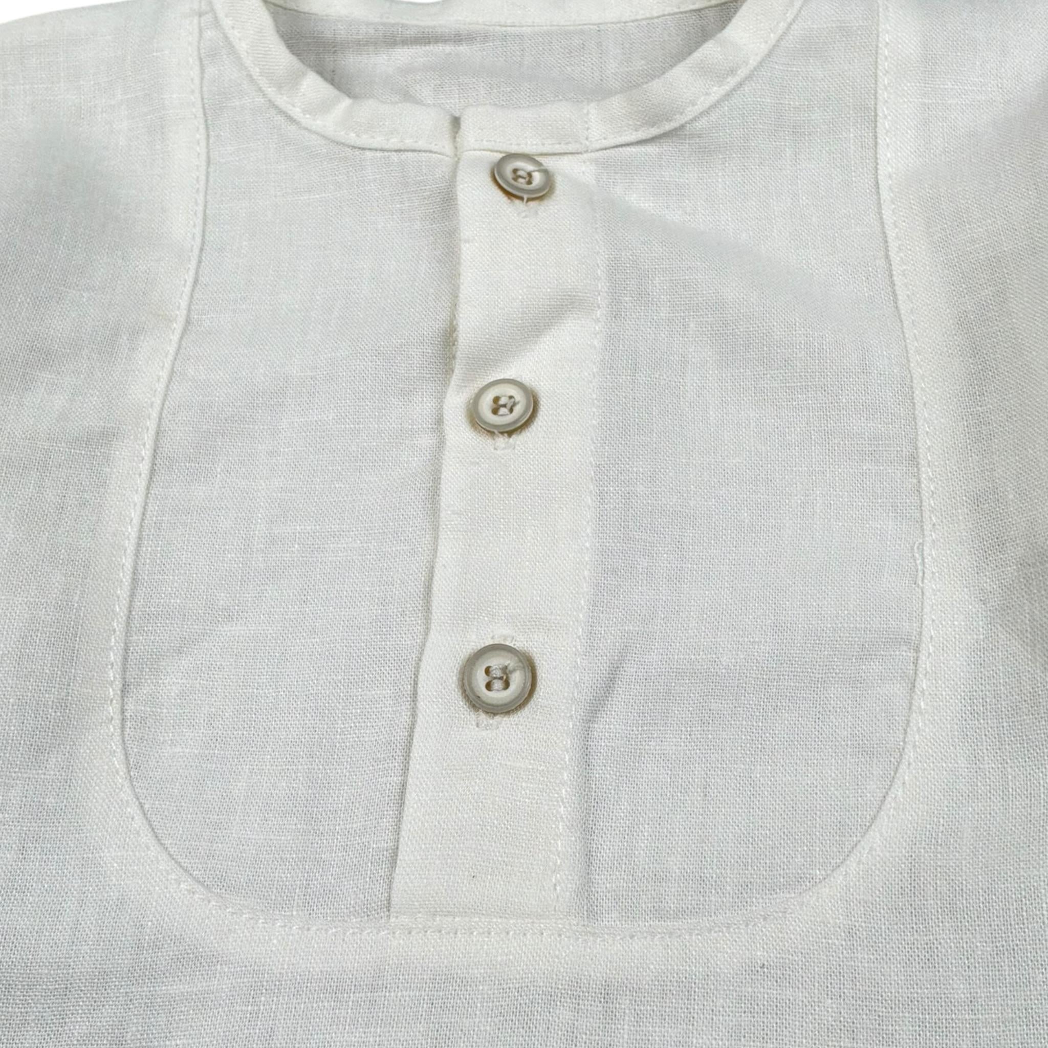 Babyvip Camicia Tinta Unita con Bottoni In Contrasto per Neonato T1345 BIANCO BABYVIP 