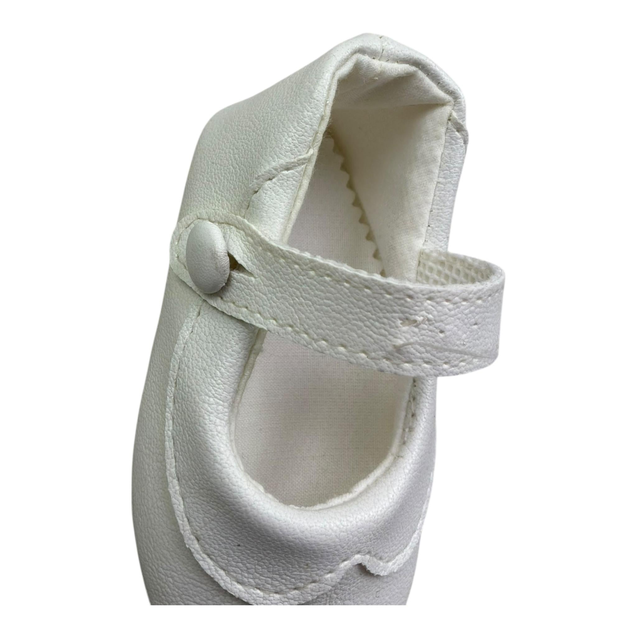 Made In Italy Ballerine Tinta Unita per Neonata ED107SC BIANCO MADE IN ITALY 