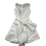 Magnifica Lulu Abito Cerimonia Giromanica Tinta Unita per Bambina AGATHA BIANCO MAGNIFICA LULU 