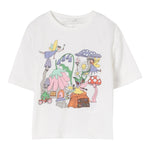 Stella Mccartney T-Shirt Girocollo Tinta Unita con Stampa per Bambina TW8A41X BIANCO STELLA McCARTNEY 