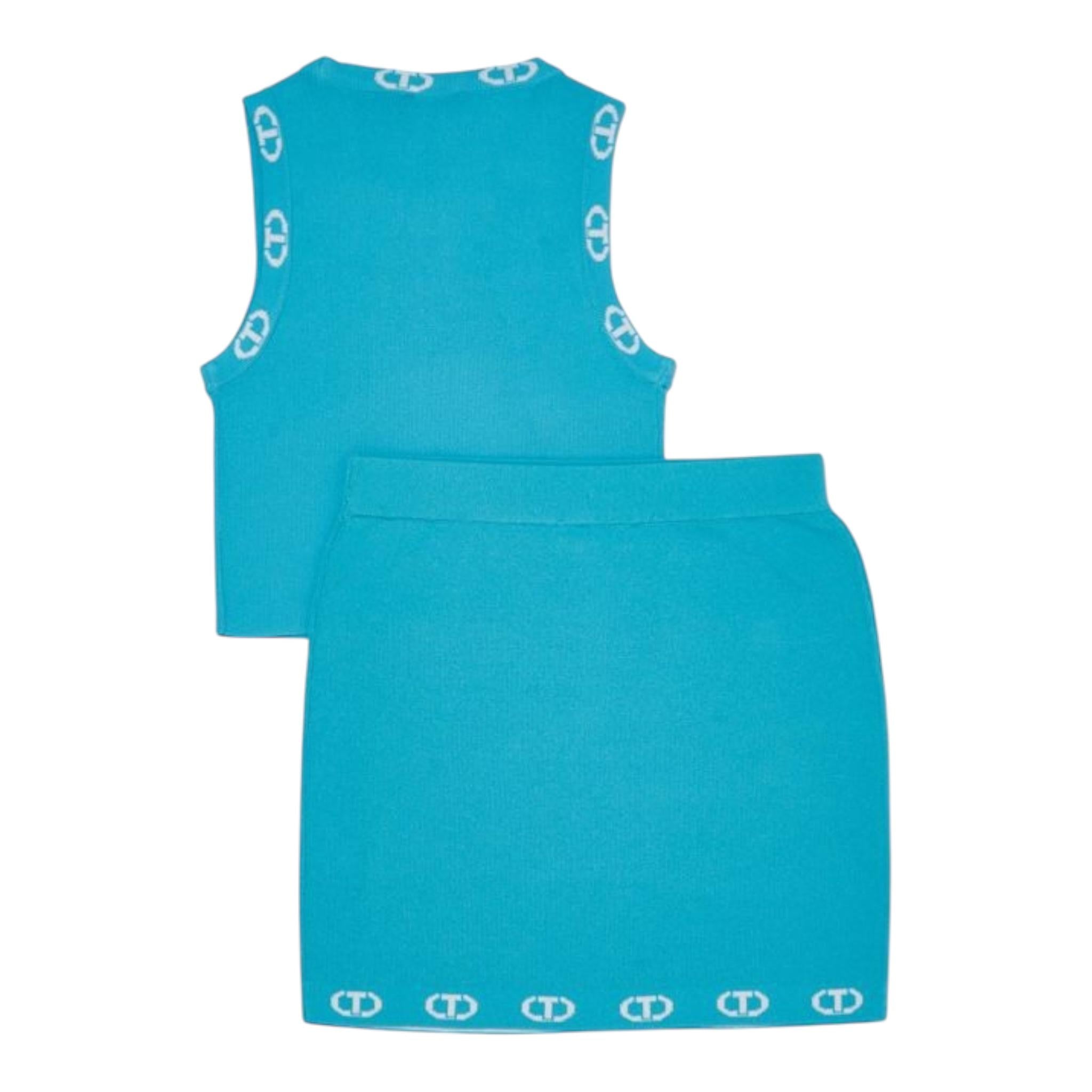 Twinset Completo 2 Pezzi Gonna-Canotta per Bambina 241GJ3011 AZZURRO TWINSET 