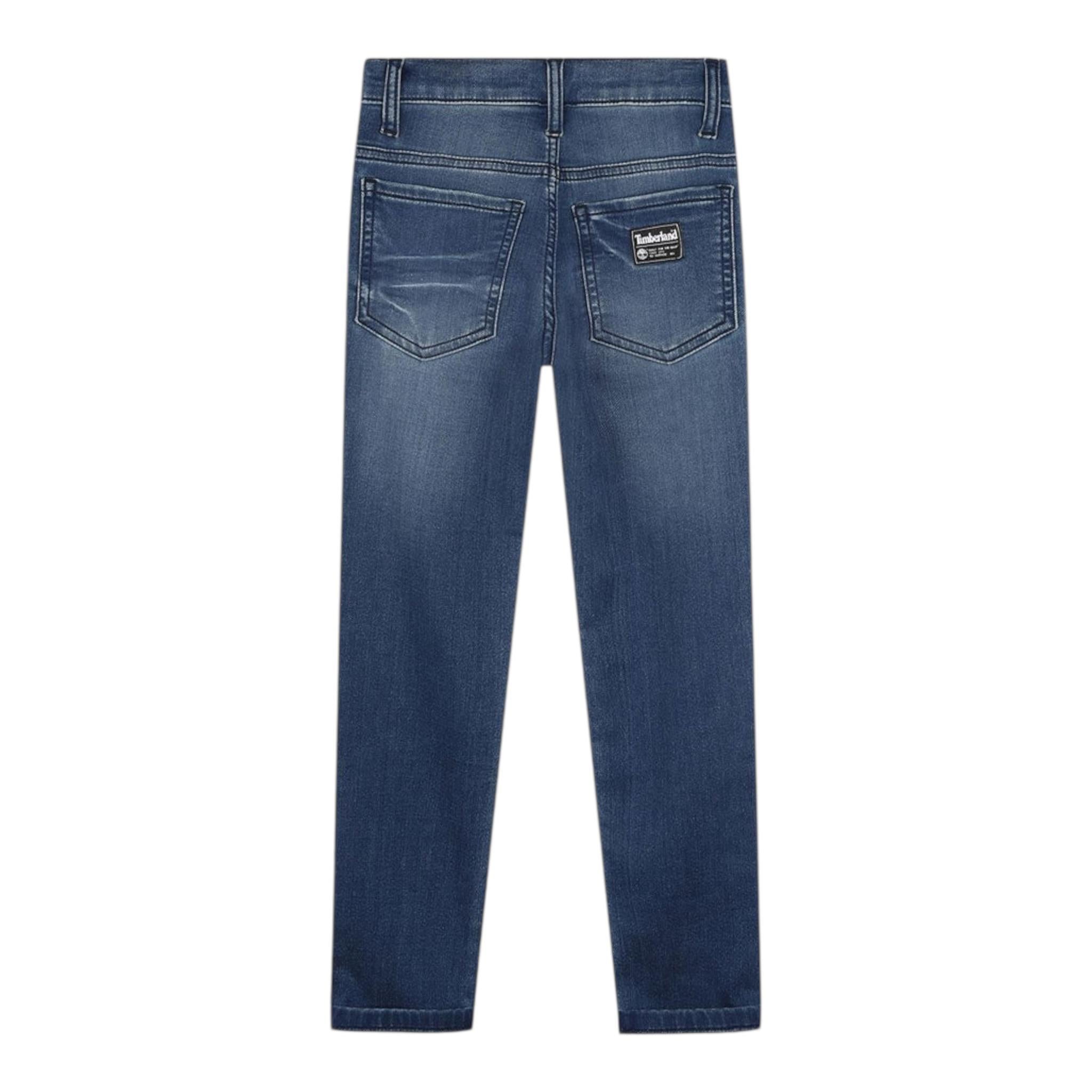 Timberland Jeans Tinta Unita con 5 Tasche per Bambino T60479X BLU TIMBERLAND 