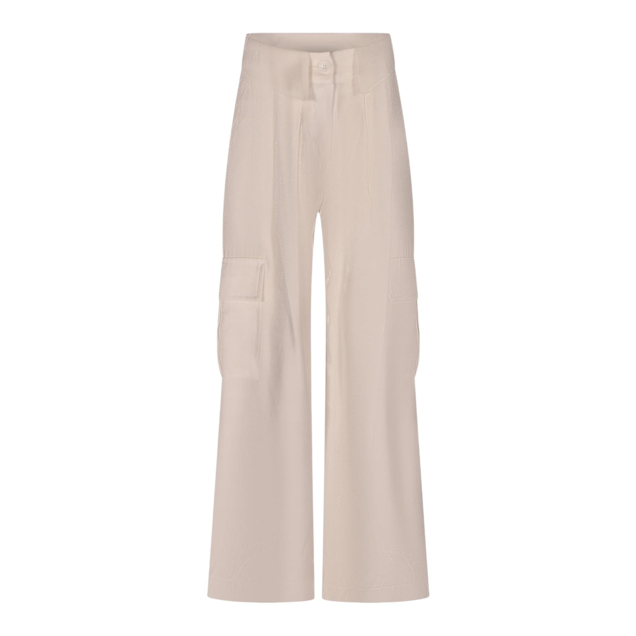 Marc Ellis Pantalone Tinta Unita Modello con Tasconi per Bambina JMJPT01189 BIANCO MARC ELLIS 