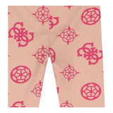Guess Leggins Tinta Unita con Stampa per Bambina K3YB09J1313 ROSA GUESS 