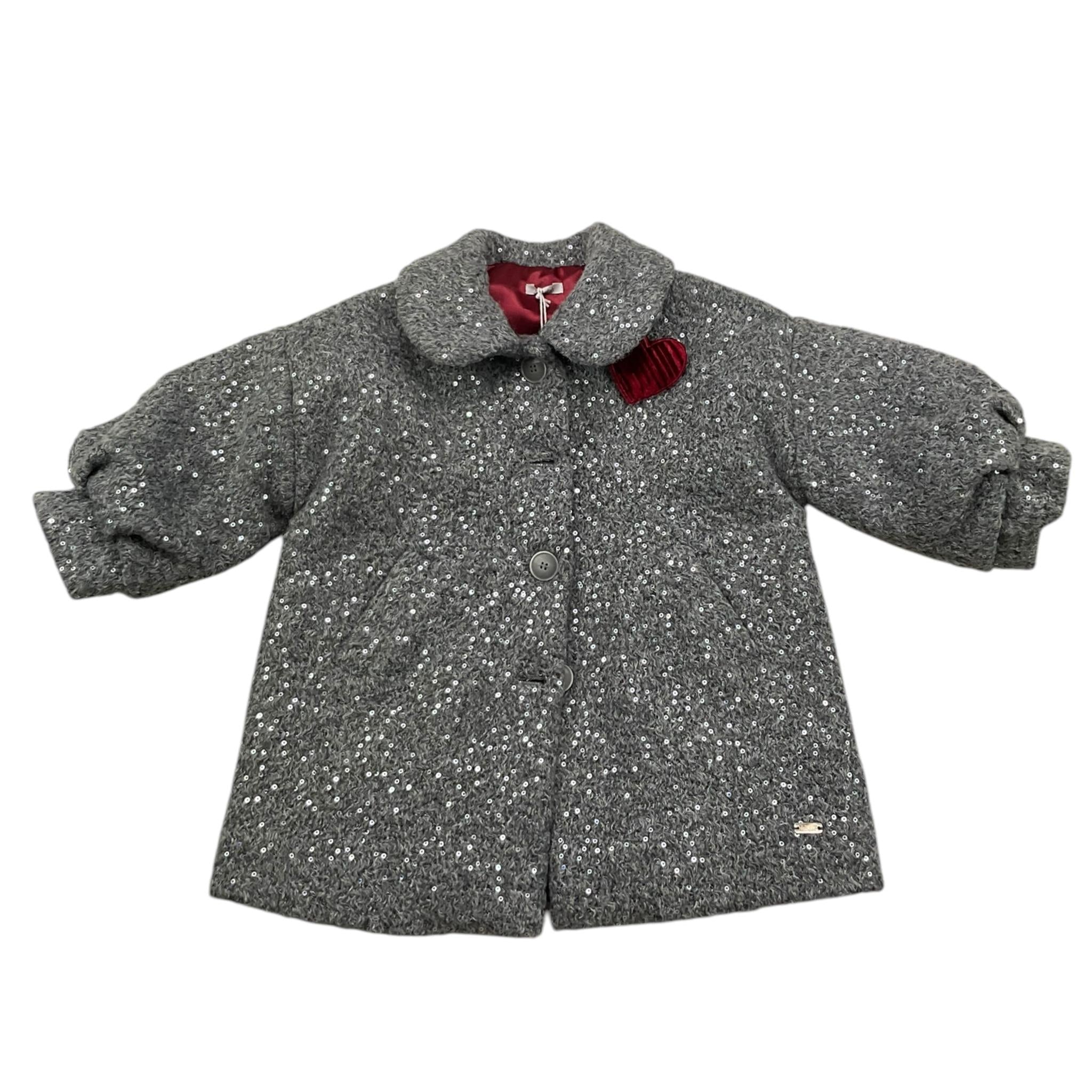 LE BEBE' cappotto tinta unita paillettato Grigio per Neonata LBG6075 GRIGIO LE BEBE' 