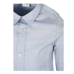 Boss Camicia Manica Lunga Tinta Unita con Logo per Bambino J52009 AZZURRO BOSS 