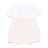 Il Gufo Pagliaccetto Mezza Manica Bicolore per Neonata P25TO270C3160 BIANCO/ROSA IL GUFO 