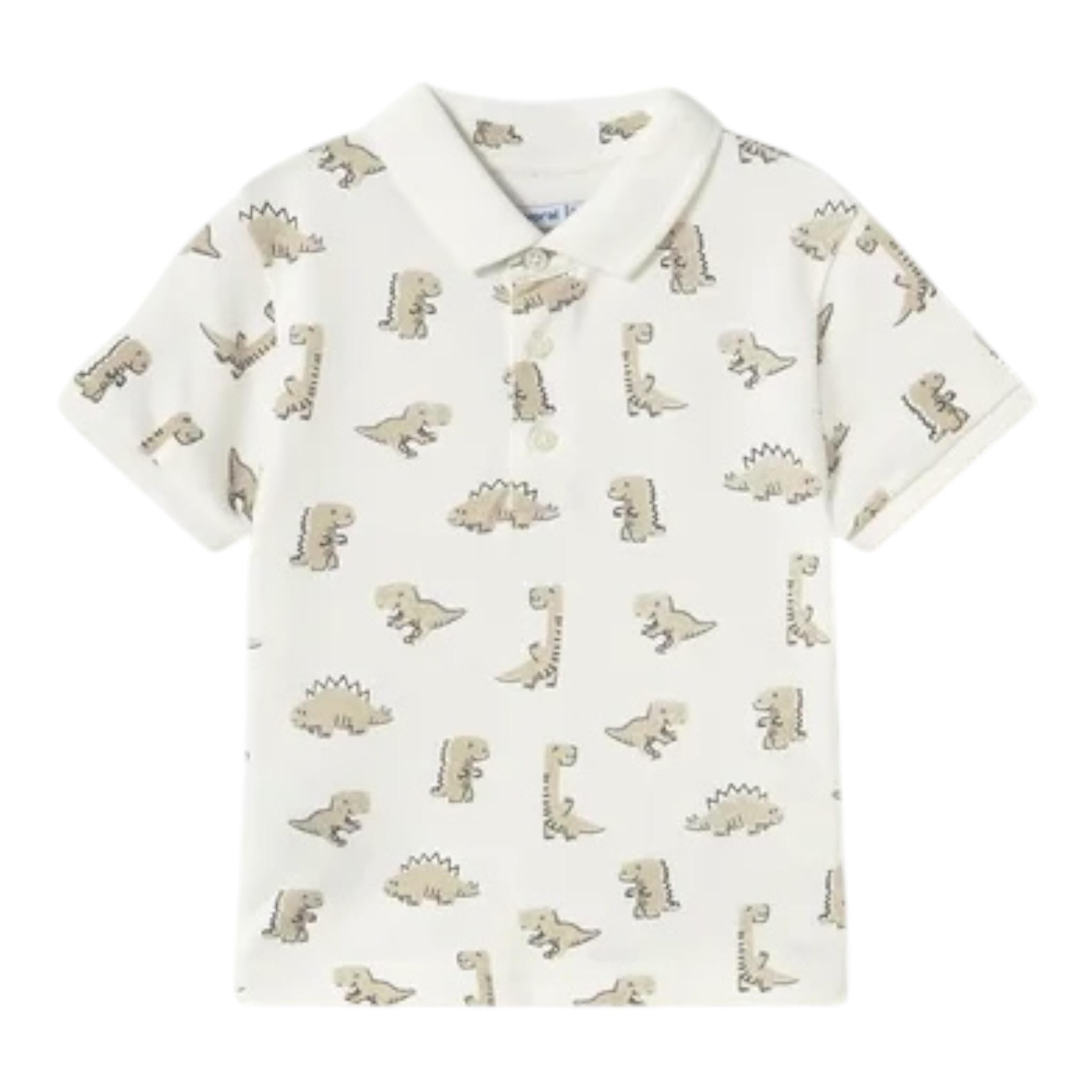 Mayoral Camicia Mezza Manica Fantasia A Righe per Neonato 1112X BIANCO MAYORAL 