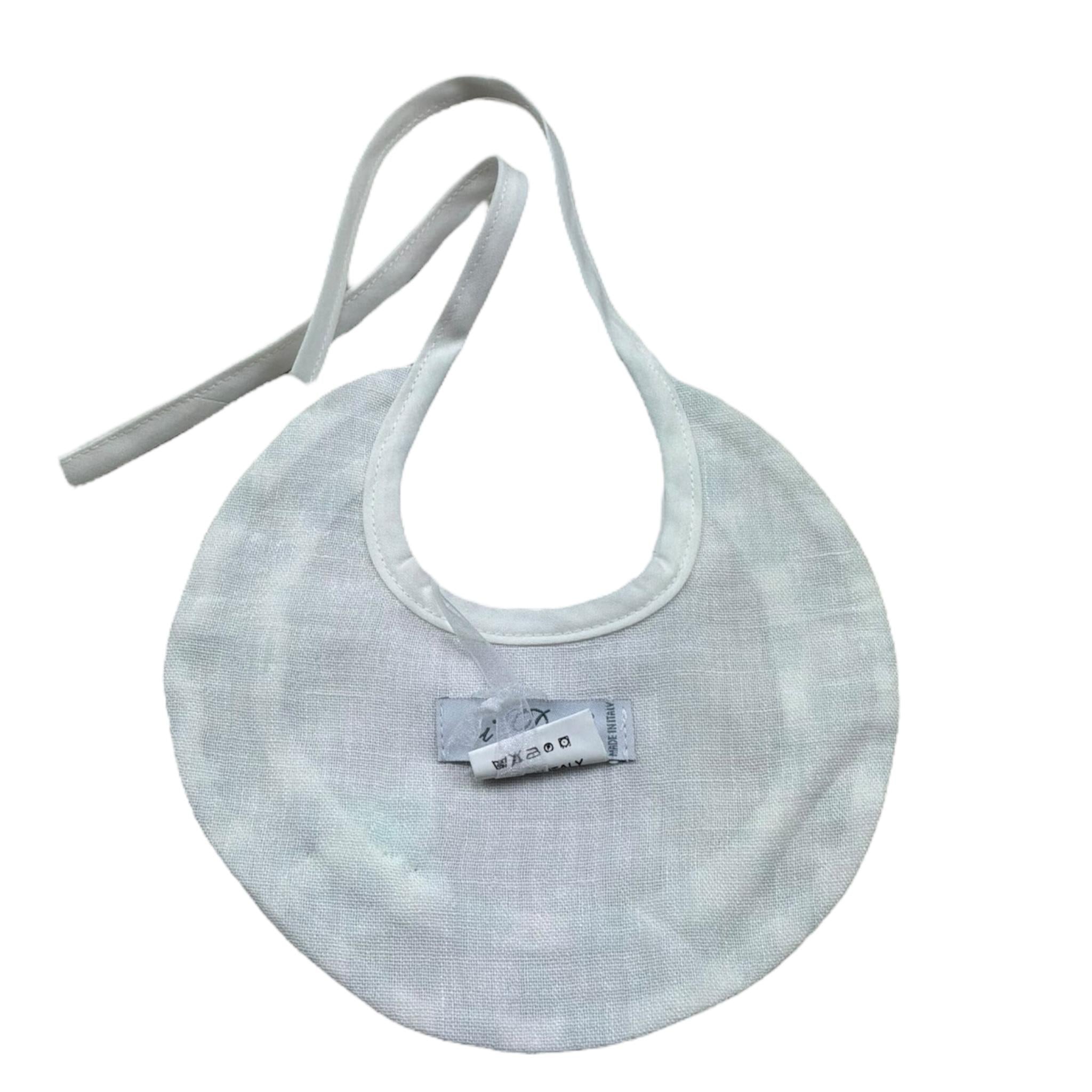 I Delfi Bavetta Tinta Unita Fantasia Pois per Neonata 25P5143 BIANCO I DELFI 