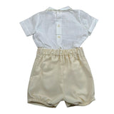 Pontoporponto Completo 3 Pezzi Camicia-Bermuda-Papillions per Bambino 5797J BIANCO/BEIGE PONTOPORPONTO 