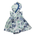 Minibanda Completo 2 Pezzi Abito Tinta Unita-Cappello per Neonata 3B782 BIANCO MINIBANDA 