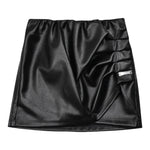 MONNALISA gonna in ecopelle tinta unita Nero per Neonata 17D702N NERO MONNALISA 