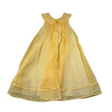 A' La Page Abito Giromanica Tinta Unita con Ricami per Bambina ERICA GIALLO A' LA PAGE 