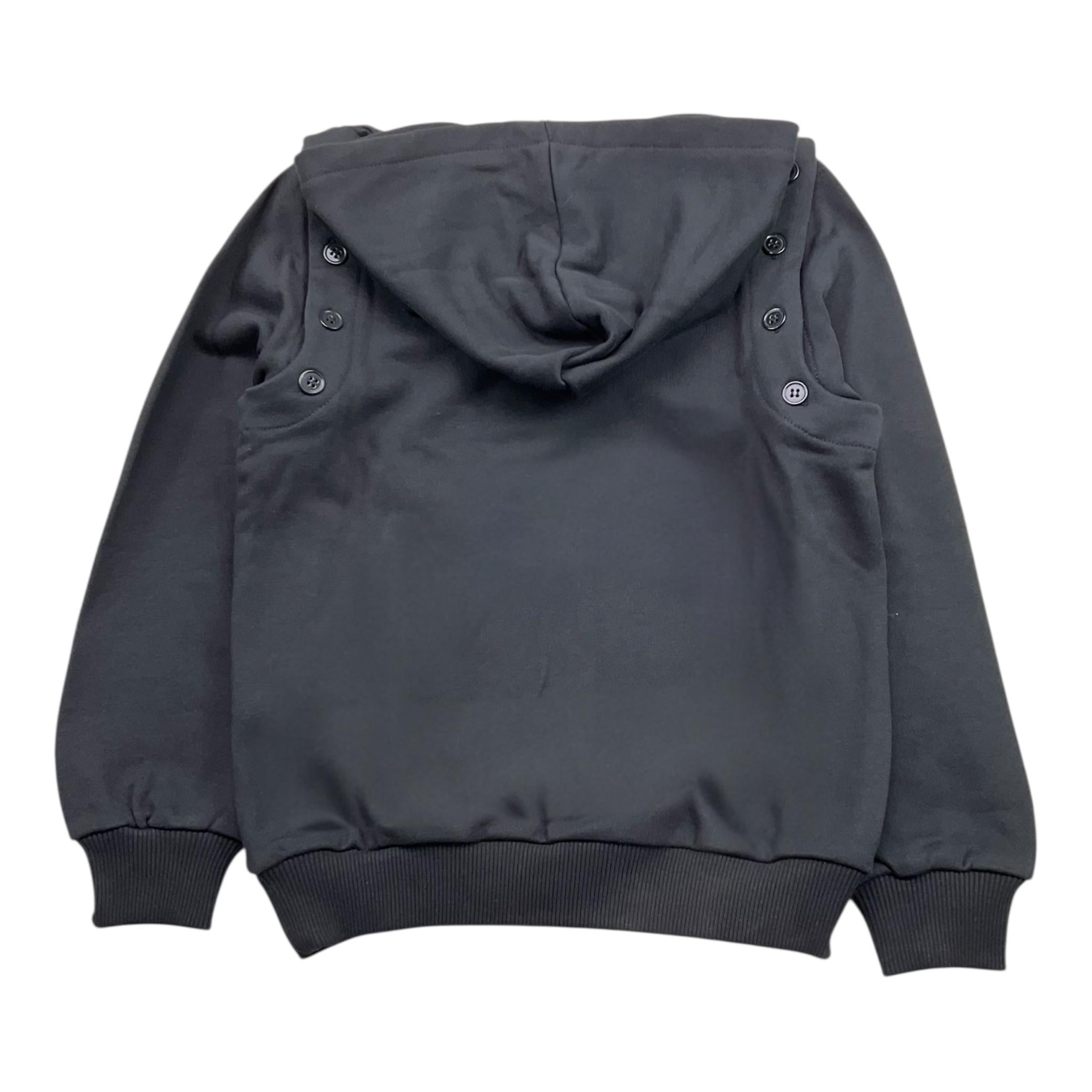 DANIELE ALESSANDRINI felpa tinta unita con cappuccio e stampa Nero per Bambino 1231F00034X NERO DANIELE ALESSANDRINI 