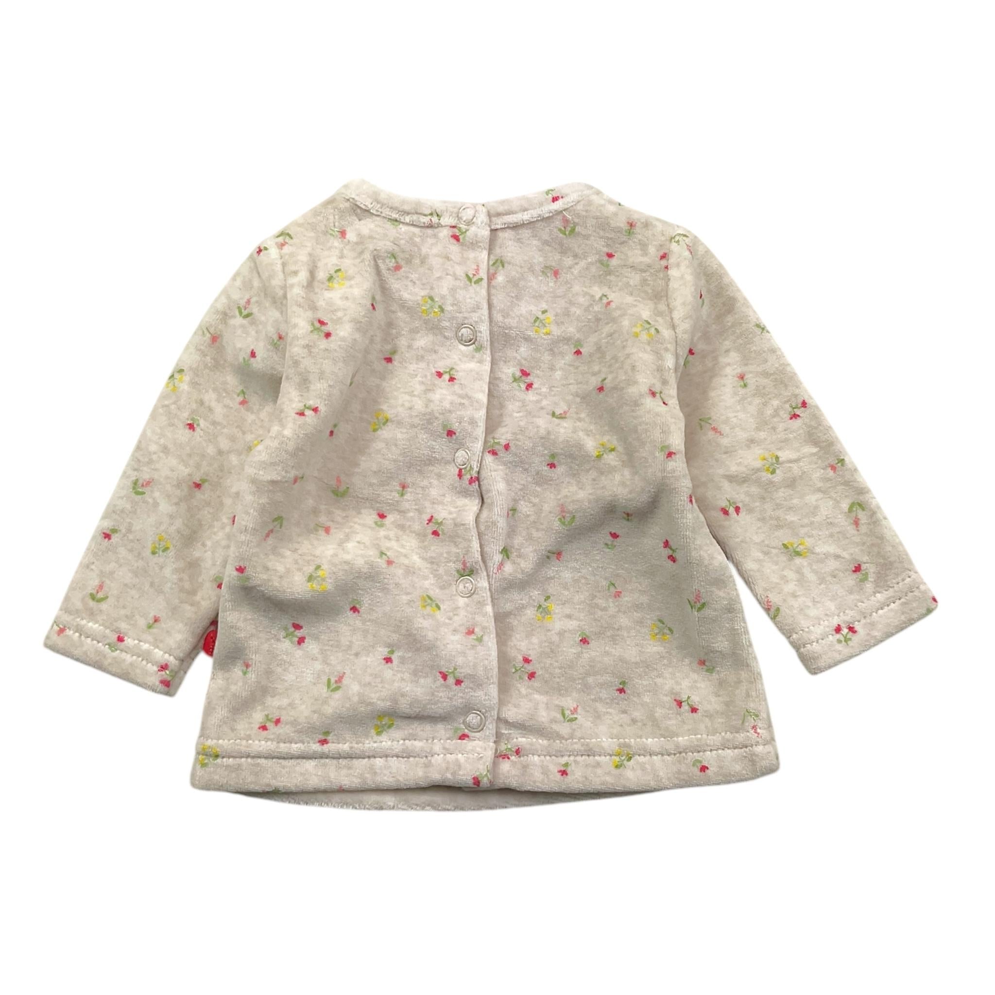 YATSI BABY maglia tinta unita girocollo con stampa Beige per Neonata 24200231 BEIGE YATSI BABY 