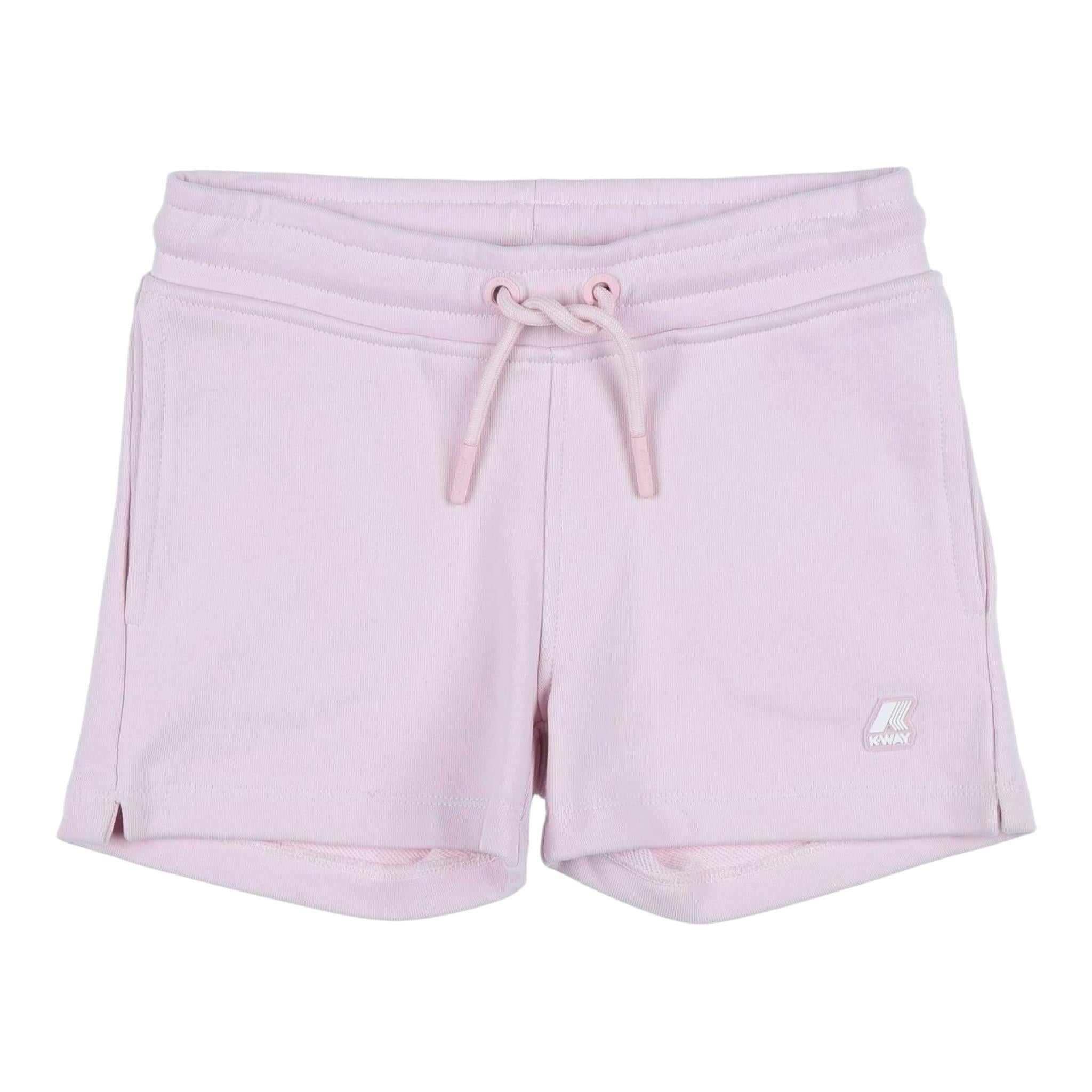 K-Way Short Tuta tinta unita con Logo Rosa per Bambina K8I1287W ROSA K-WAY 