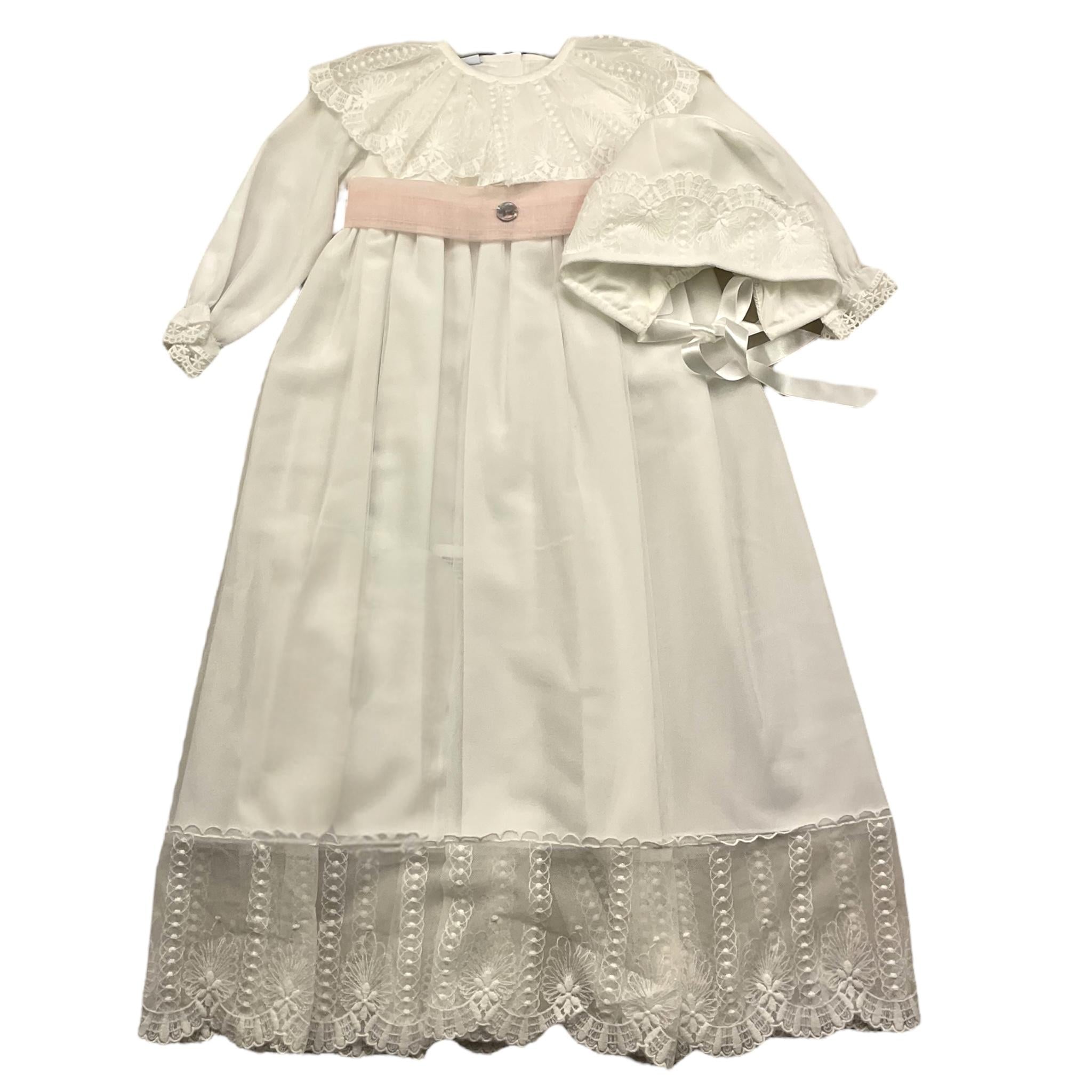 GRANLEI abito manica lunga tinta unita con cappello Bianco per Neonata 224105 BIANCO GRANLEI 