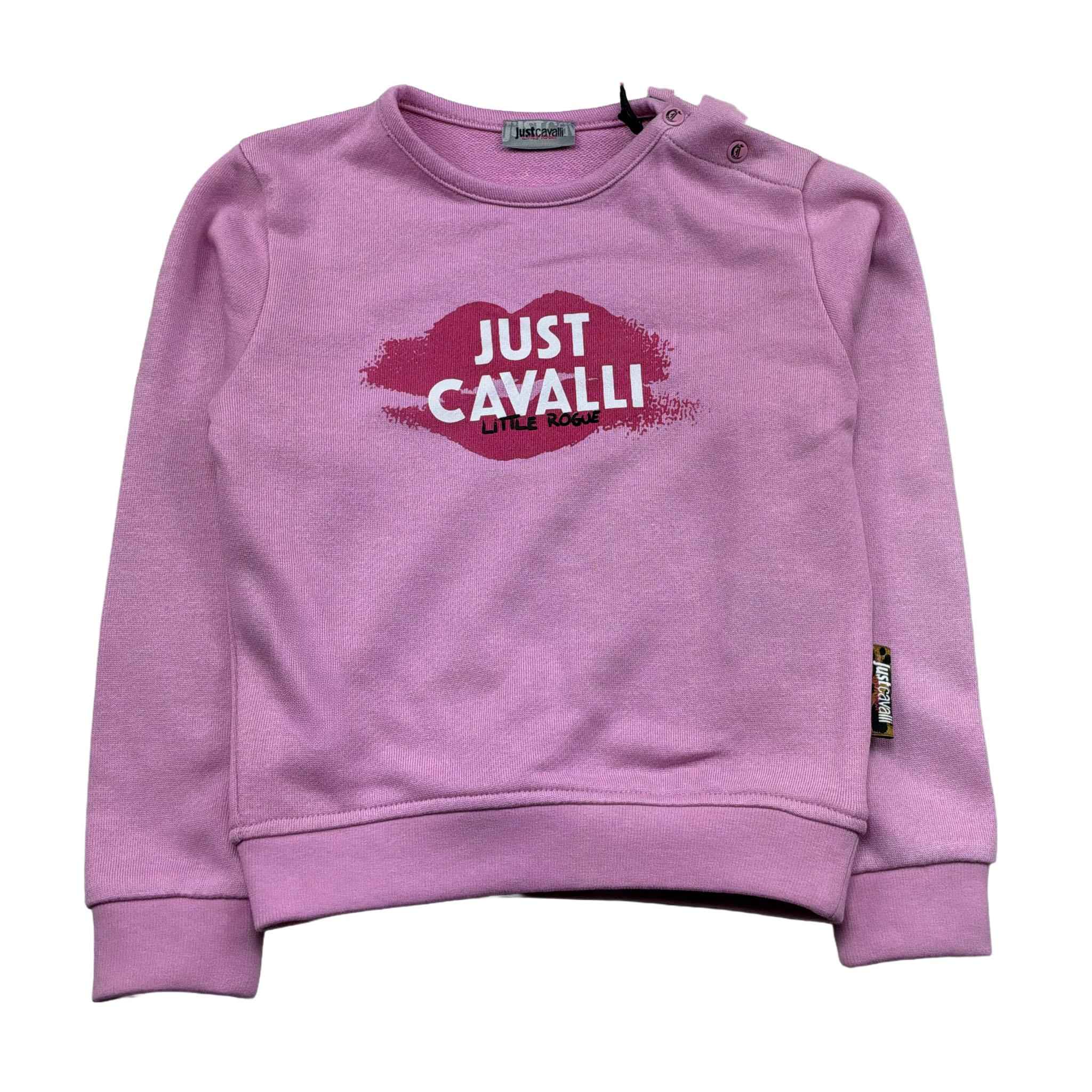 Just Cavalli Felpa Chiusa Girocollo Tinta Unita con Stampa per Neonata JIP26016FE ROSA JUST CAVALLI 