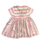 Le Bebe' Abito Mezza Manica Fantasia A Righe Bianco/Rosa Per Neonata