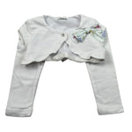 M+E' Coprispalle Tinta Unita con Fiocco per Neonata UE1847N BIANCO M+E' 