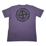 Stone Island T-Shirt Girocollo Tinta Unita con Logo per Bambino K1S16210001 VIOLA STONE ISLAND 