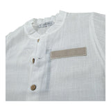 Calamaro Completo 2 Pezzi Camicia-Bermuda Bicolore per Neonato 11149N BIANCO/BEIGE CALAMARO 