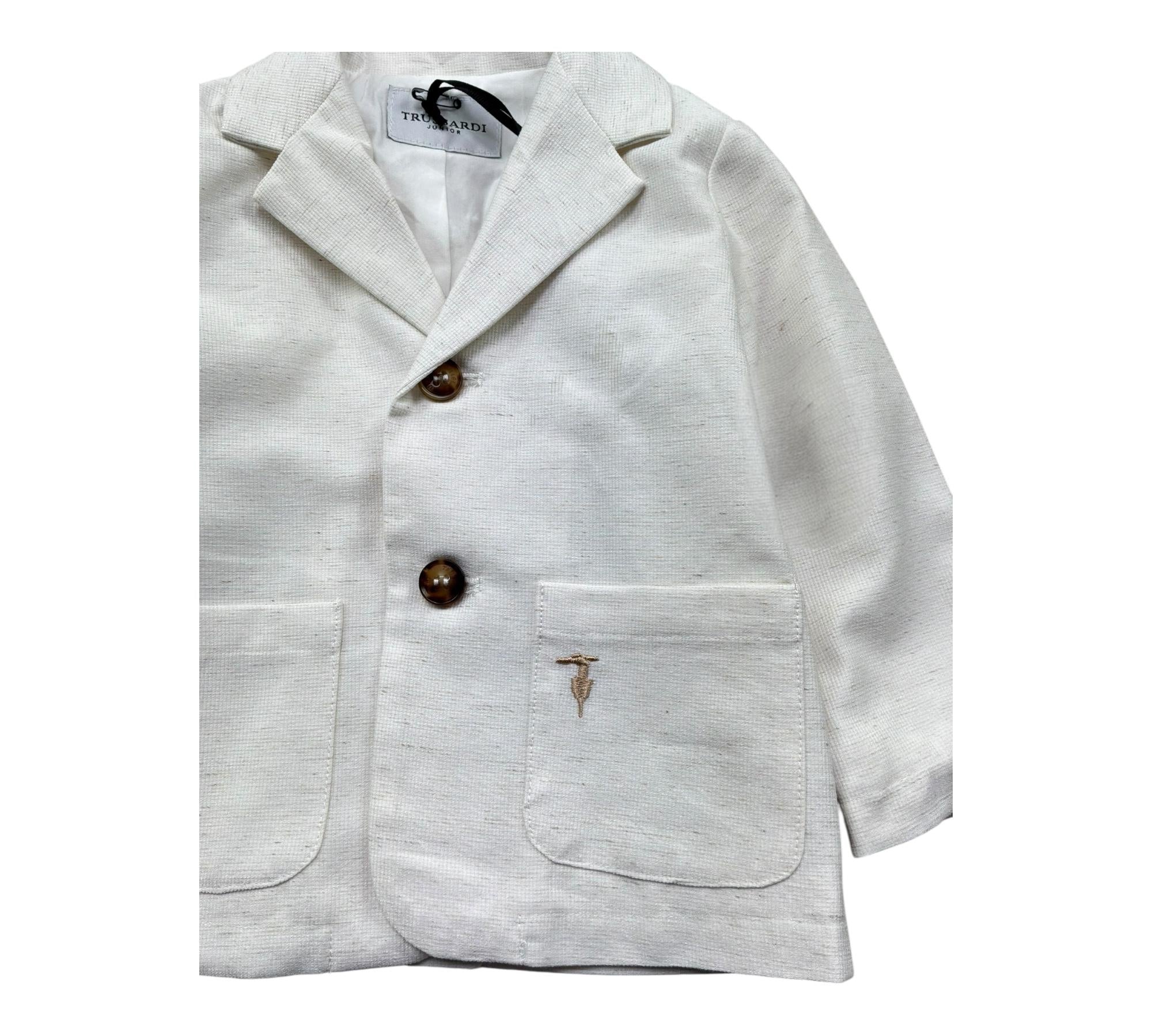 Trussardi Giacca Tinta Unita con Bottoni per Neonato TIP26054GC PANNA TRUSSARDI 