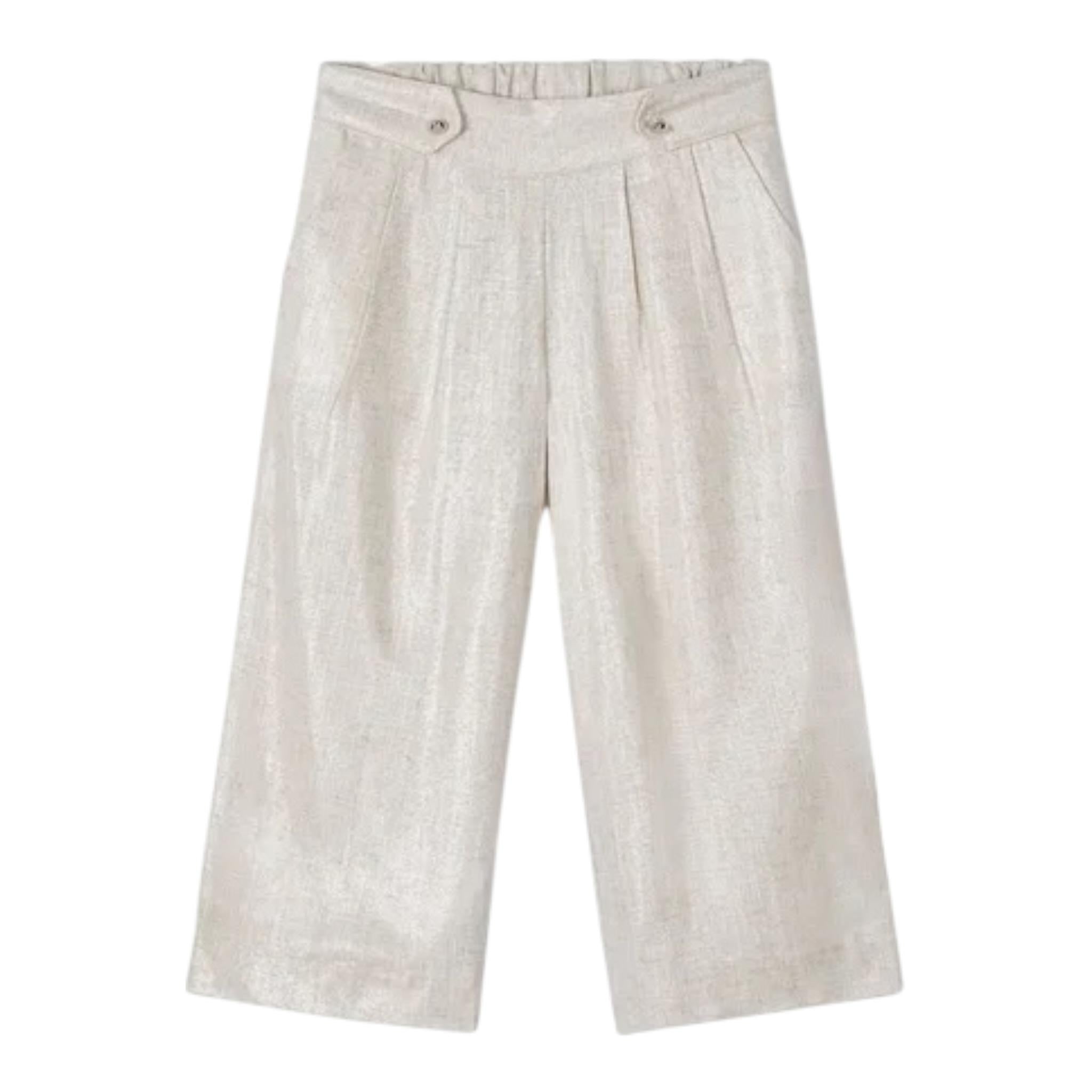 Mayoral Pantalone Tinta Unita Modello A Palazzo per Bambina 3551 BEIGE MAYORAL 